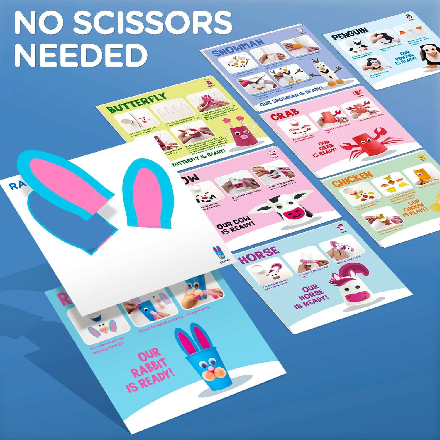 Kids Arts and Crafts Kit - 8 Animal Projects for Ages 3-8 Y559