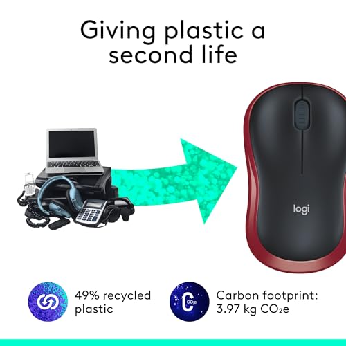 Wireless Mouse, 2.4GHz with USB Receiver, 12-Month Battery Life O87248