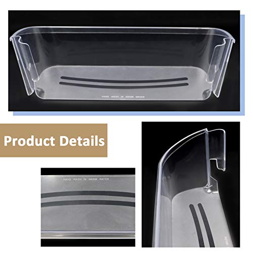 Refrigerator Door Bin Shelf, Clear, Double Unit I186581