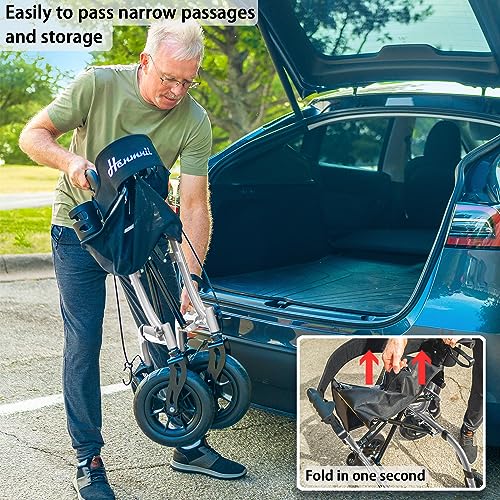 Lightweight Foldable Rollator Walker with Seat for Seniors L637255