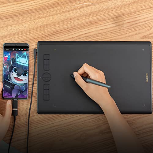 Drawing Tablet with Battery-Free Stylus 8192 Pressure Sensitivity for Digital Art, Painting & Design B5714