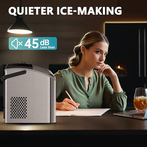 Nugget Ice Maker Countertop, 34lbs Per Day, Auto-Cleaning, Portable with Basket and Scoop Z503075