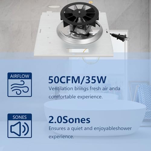 50 CFM Bathroom Fan Motor 2.0 Sone 9x9 C34387