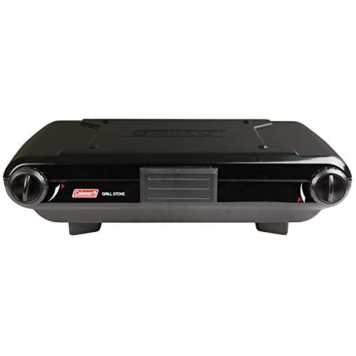 Tabletop 2-in-1 Camping Grill/Stove, 2-Burner Propane, 20,000 BTU E89619