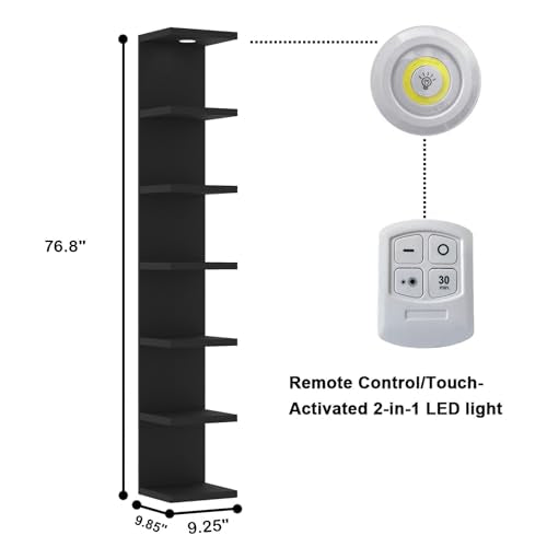 7 Tier Wall Shelf with LED Remote Control Light E76705