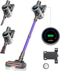 Laresar Cordless Vacuum Cleaner, 33Kpa Stick 400W Handheld with Mechanical Knob & LED Screen, Headlights, Up to 55Mins, Suitable for Carpet, Pet Hair, Hardwood Floor (Elite 5)