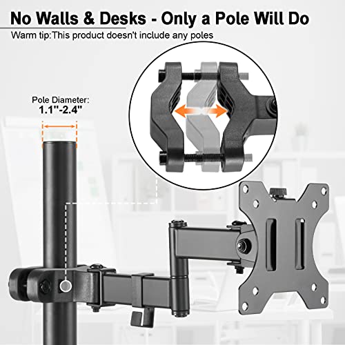 Universal VESA Pole Mount, Full Motion TV Mount for 17-32 Inch Screens U124