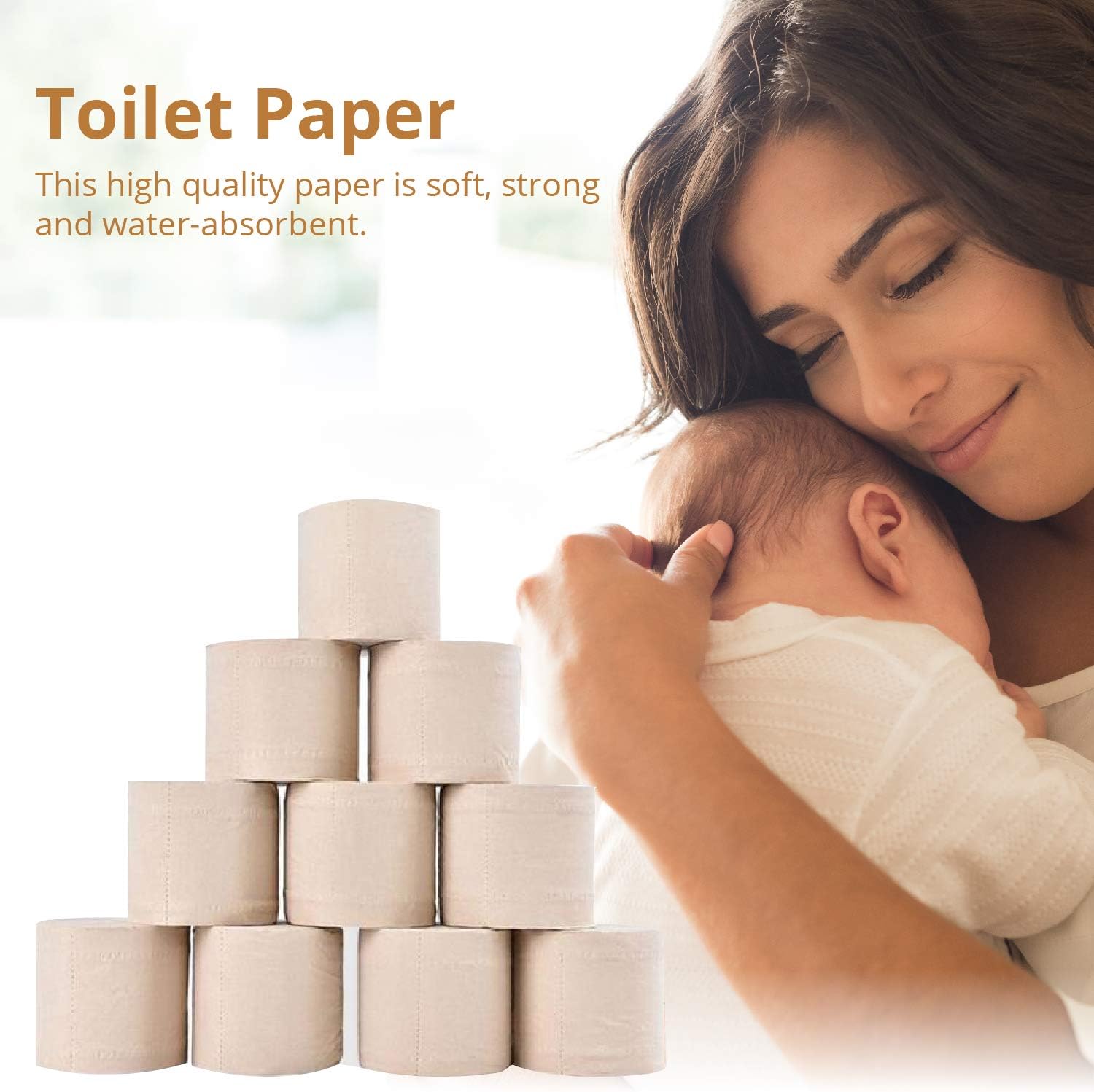 Bamboo Toilet Paper, 40 Mega Rolls, 10000 Sheets H793265
