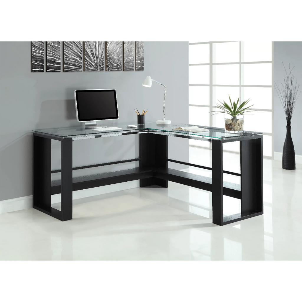 L-Shape Corner Desk, Espresso Q5110
