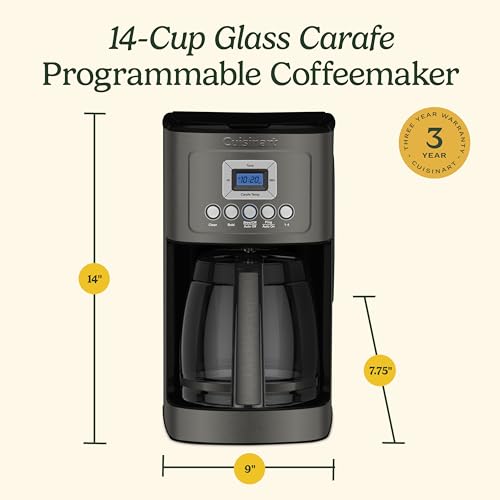 14-Cup Coffee Maker with Glass Carafe, Stainless Steel W5053