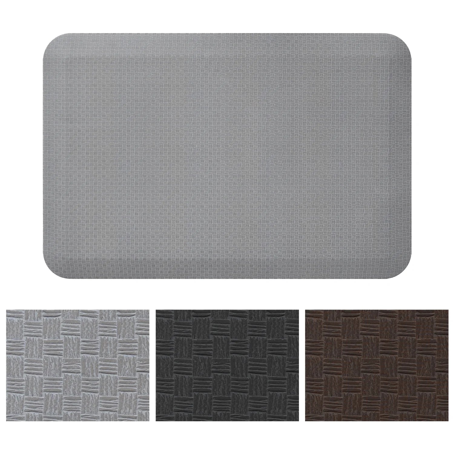 Flatweave Kitchen Floor Mat, Light Gray, 20" x 30" H533965