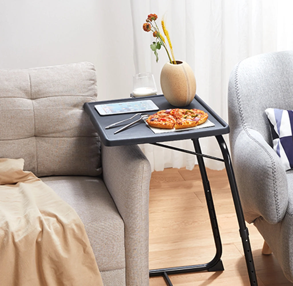 Folding Tray Table with Adjustable Height and Cup Holder O812410