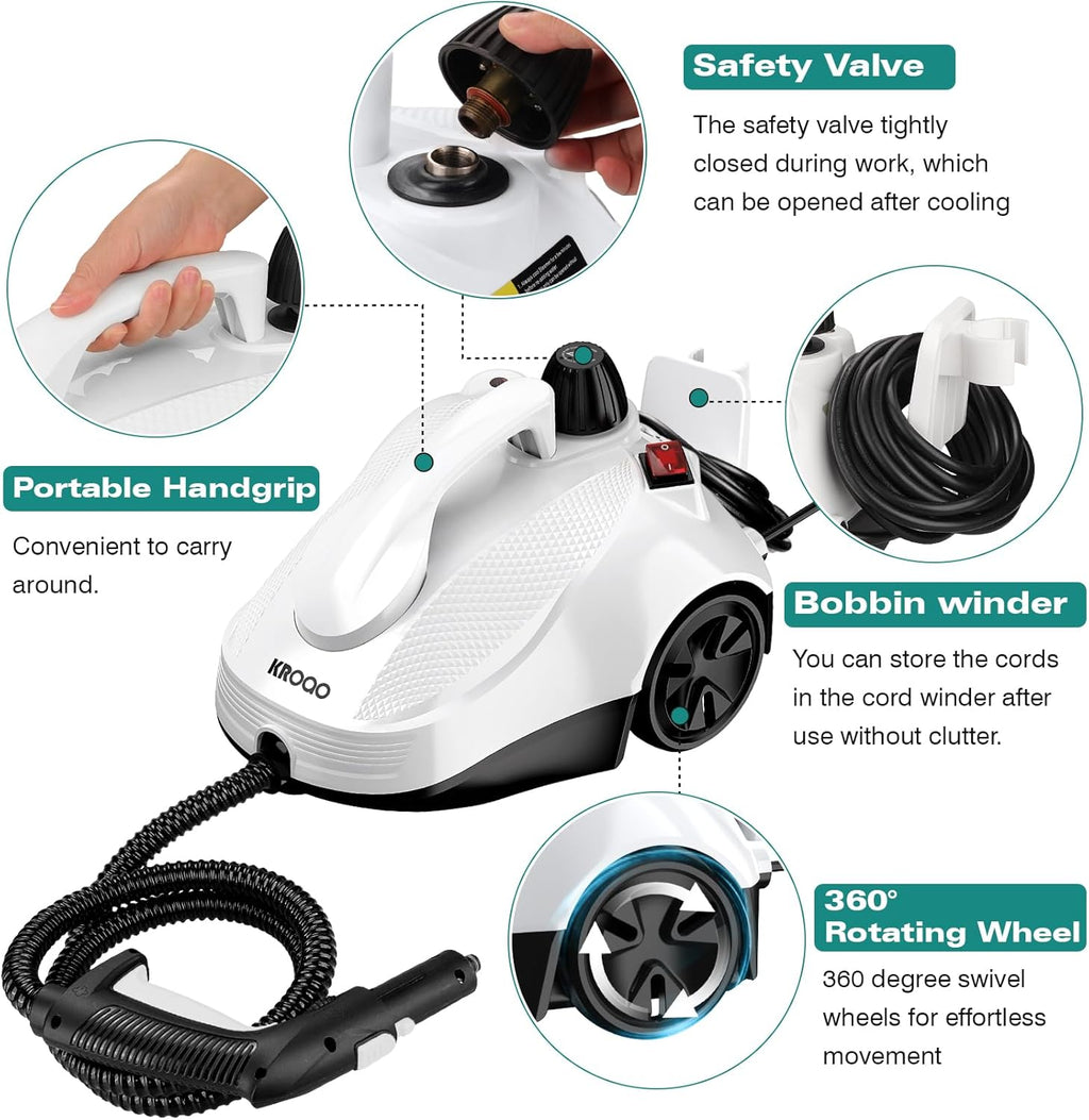 Steam Mop with 23 Accessories, Multi-Surface Portable Steamer Z77746