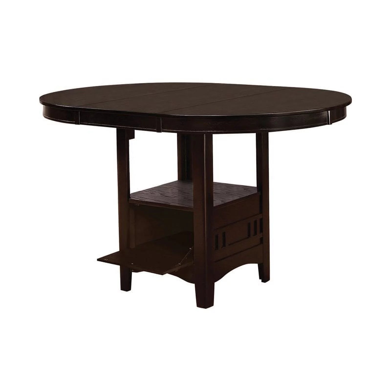 5-Piece Counter Height Dining Room Set Espresso and Black S1128