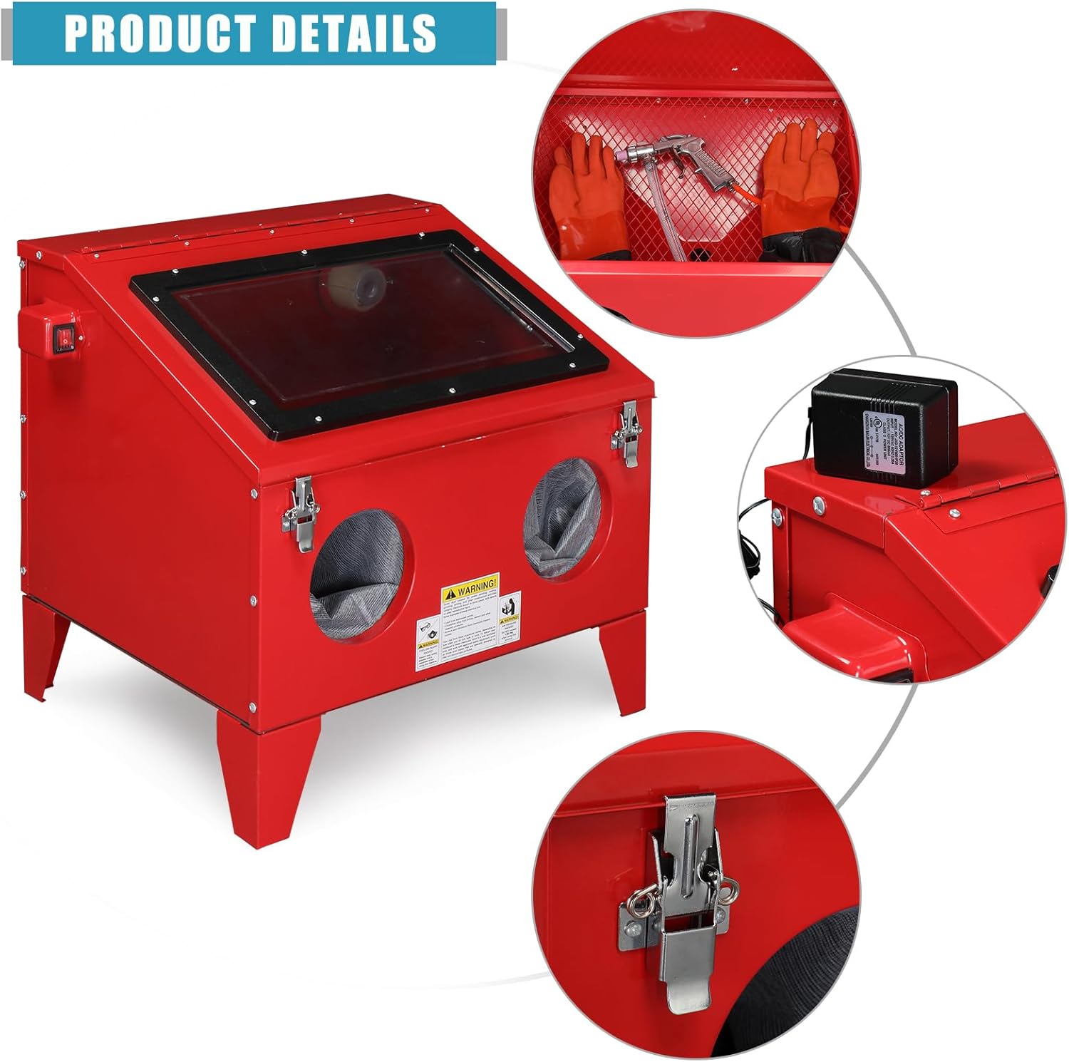 40 Gallon Bench Top Air Sandblasting Cabinet with Gun and 4 Nozzles U186374