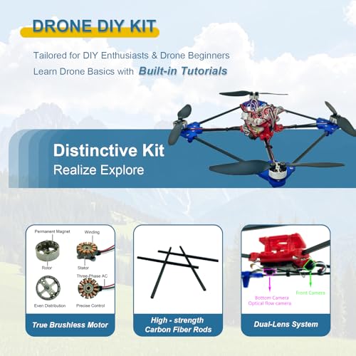 DIY Drone Kit with Brushless Motor and Dual Camera for STEM Learning T5944