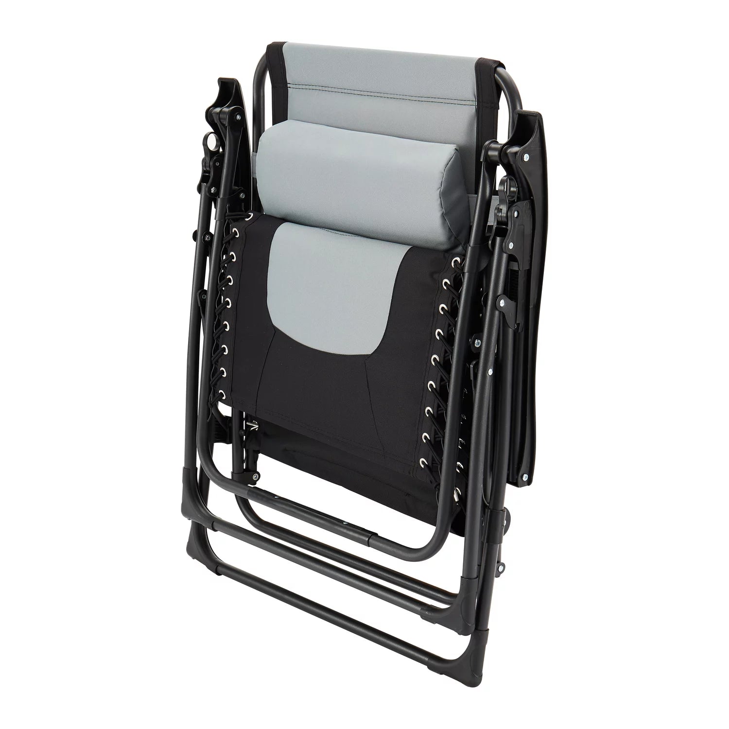 Oversized Padded Folding Lounge Chair for Outdoor Patio, Gray V21949
