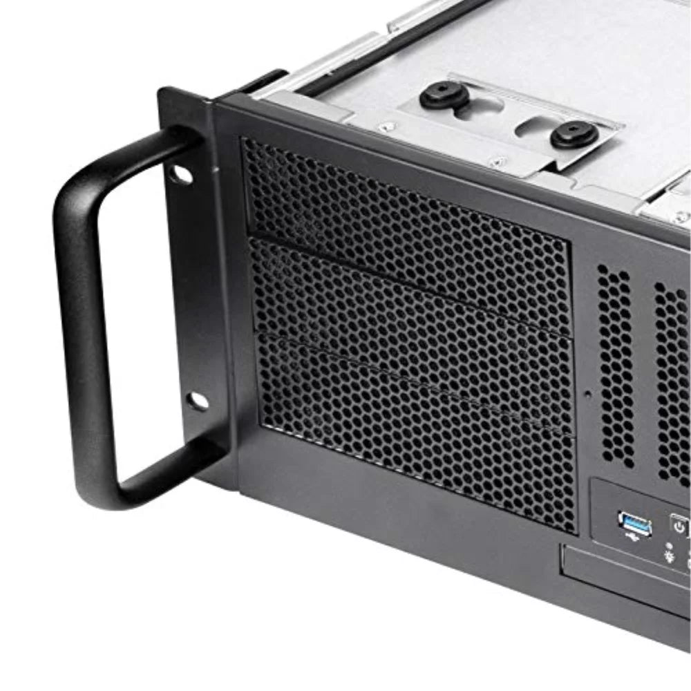 Rackmount server chassis with 6x 5.25" drive bays, 4x 3.5", 2x 2.5" internal, USB 3.1, dual PWM fans D259583