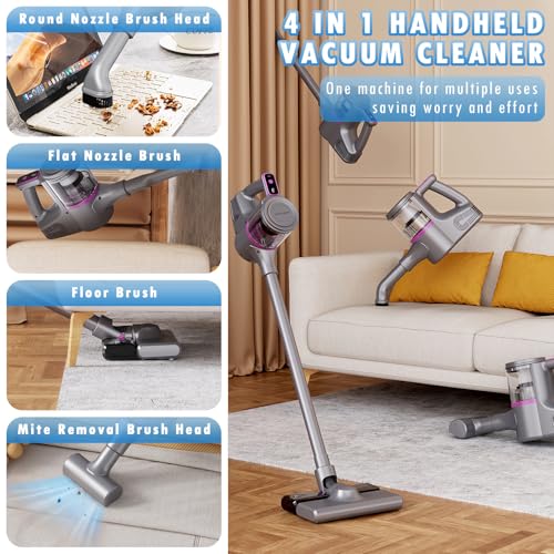 Cordless Stick Vacuum with LED Display and Anti Hair Wrap V48276