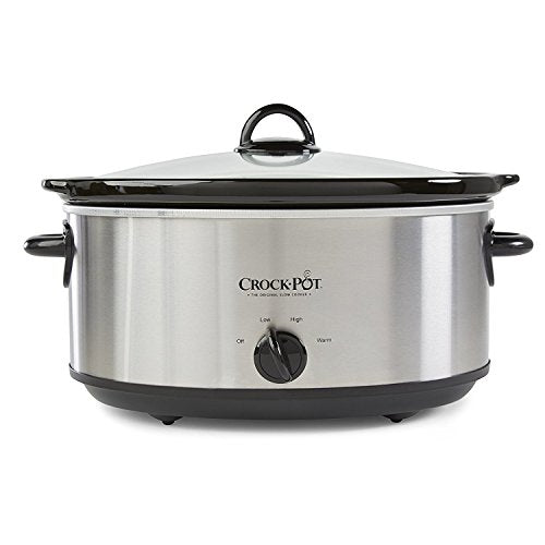 7 Quart Oval Manual Slow Cooker, Stainless Steel J78104
