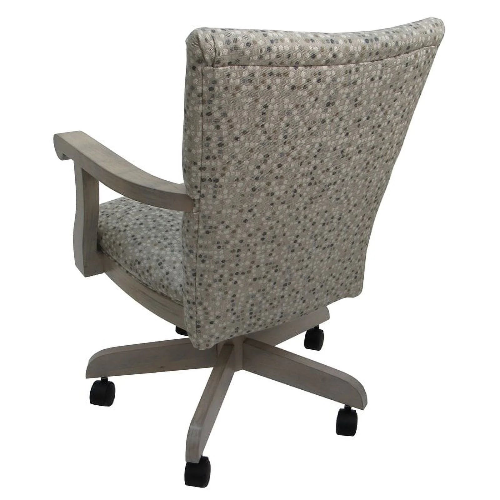 Swivel Wood Dining Chair with Wheels, Gray M638758