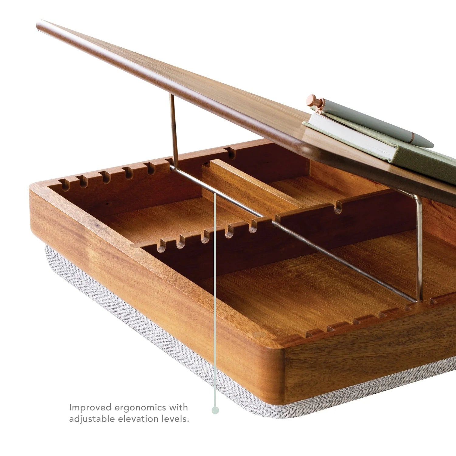 Acacia Wood Lap Desk with Storage B968