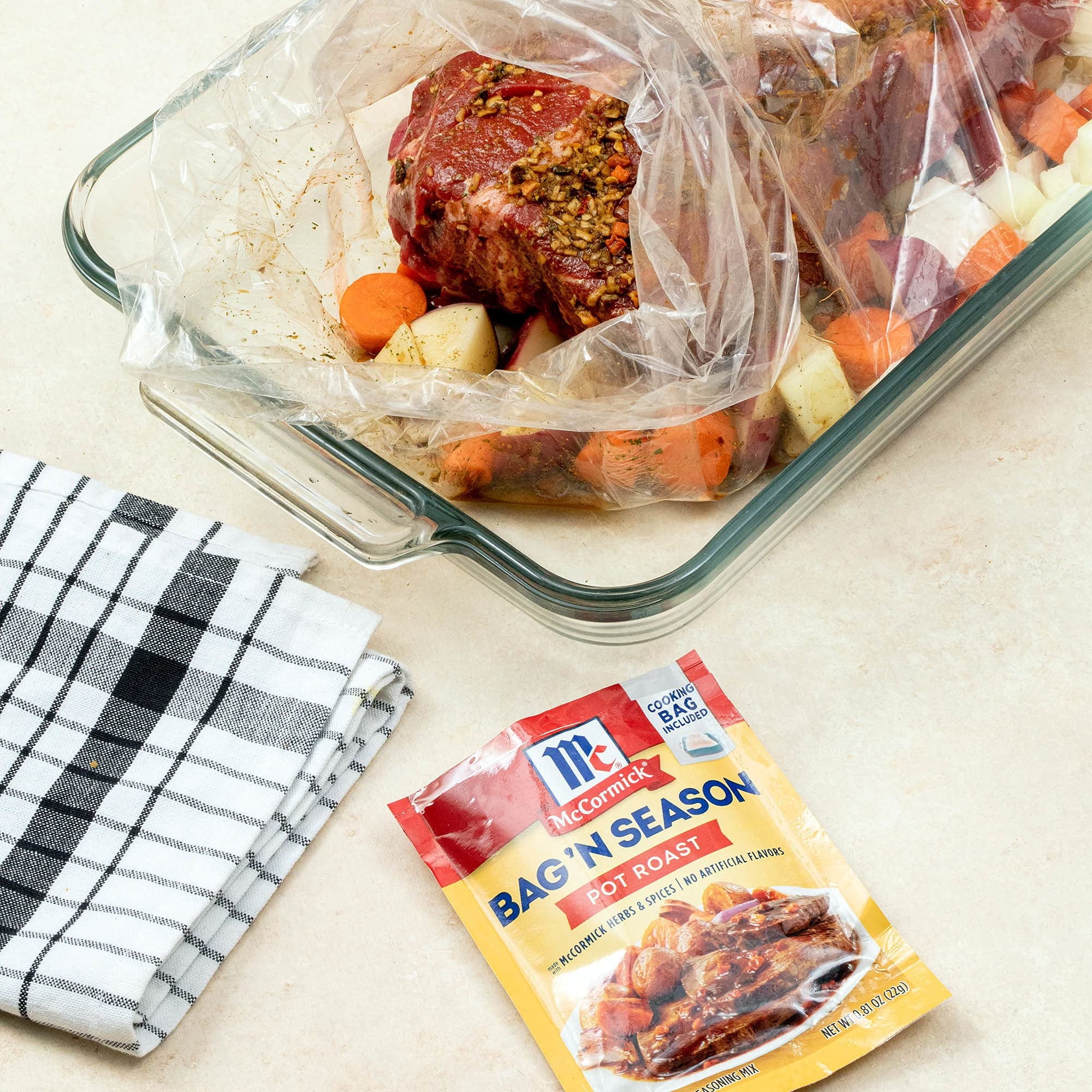 Pot Roast Cooking Bag & Seasoning Mix, 0.81 oz (Pack of 6) N7291
