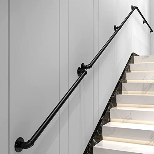 Industrial Staircase Handrail Non-Slip Wall Mount Pipe Bar for Steps E721837