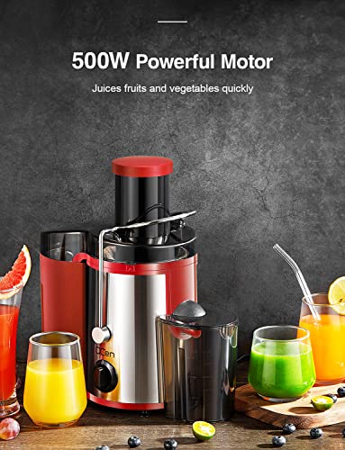 Juicer Machine, 800W Centrifugal Extractor with Wide Mouth Feed Chute, Stainless Steel, BPA-free V753