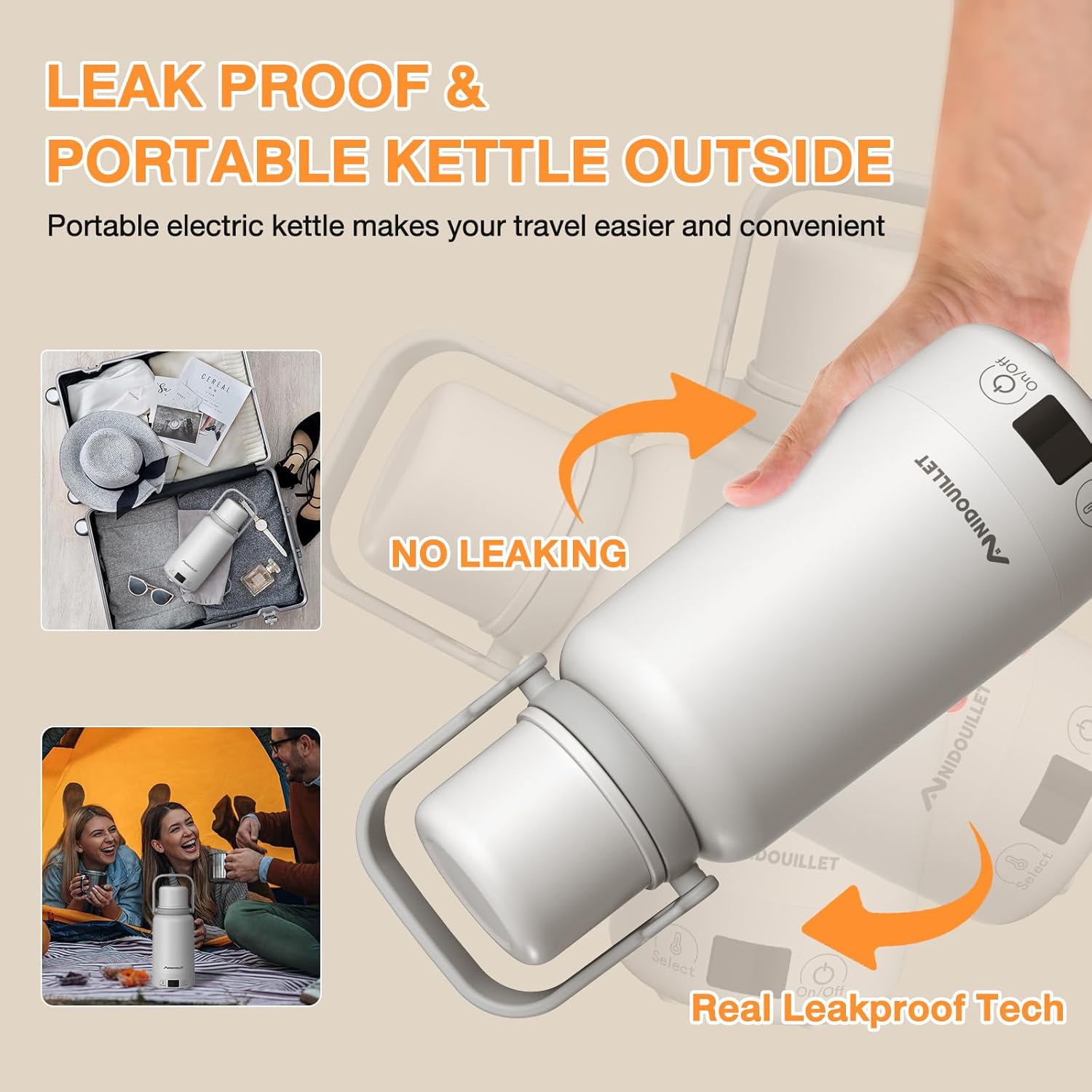 Portable Electric Kettle 1L for Travel I628379