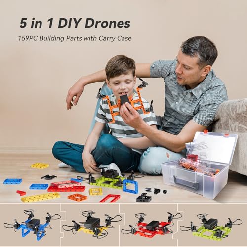 Mini Drone Building Kit for Kids, 5-in-1 DIY, Easy to Build and Fly K26270