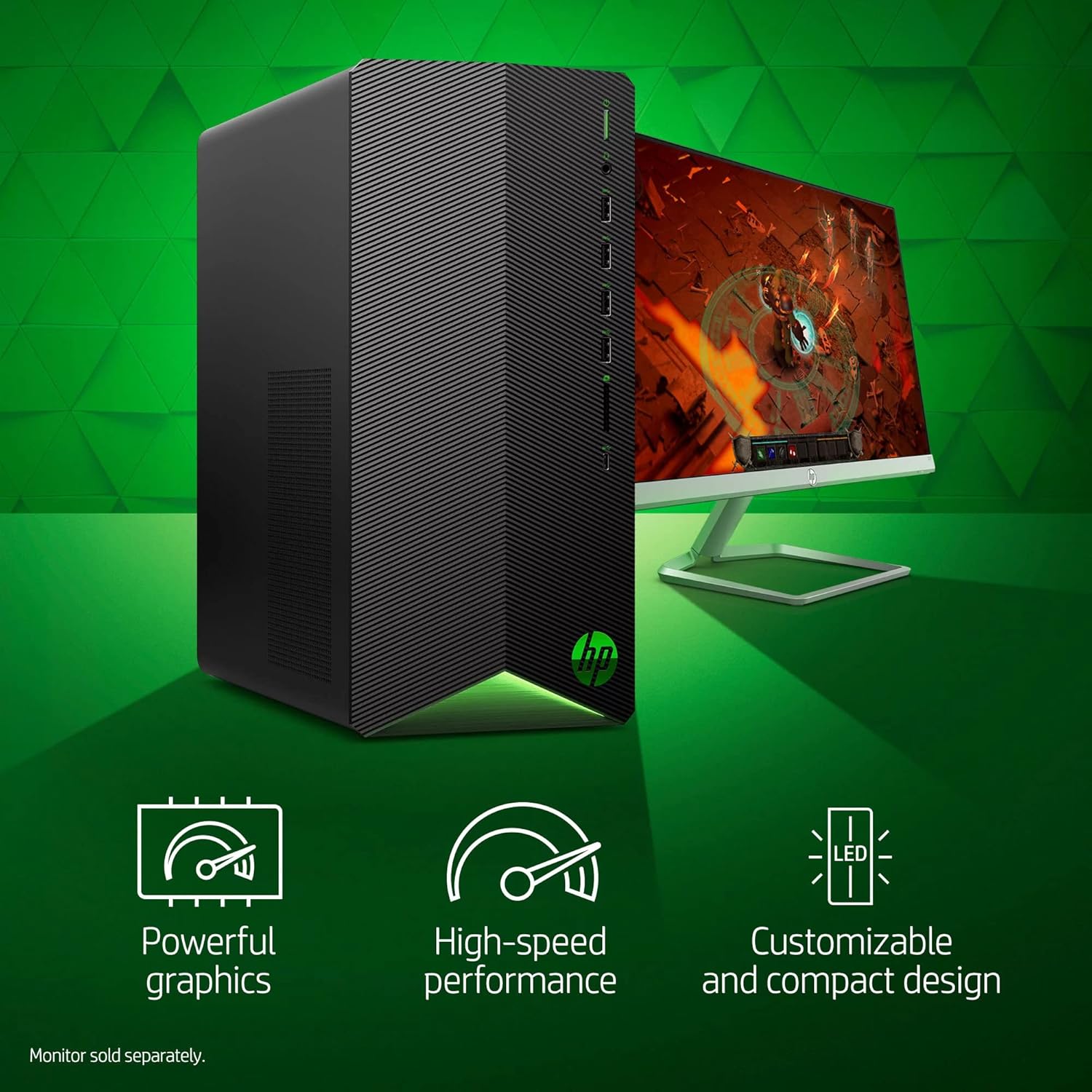 Gaming Desktop PC, AMD Ryzen 5 5600G, 8GB RAM, 256GB SSD D673169