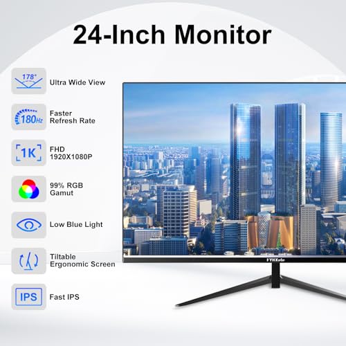 24 Inch Touchscreen Monitor, IPS FHD 1080P, 100Hz, HDMI & VGA & USB N9276