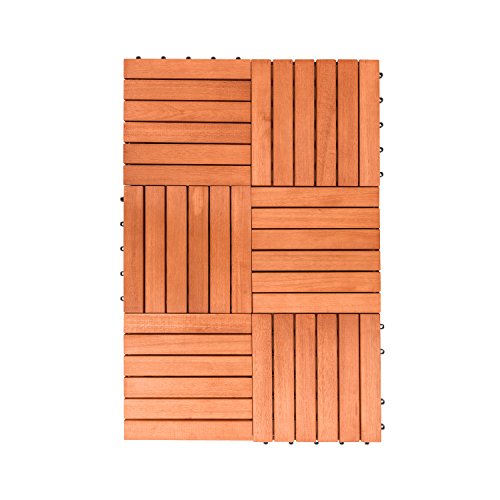 Interlocking Acacia Hardwood Deck Tile T90355
