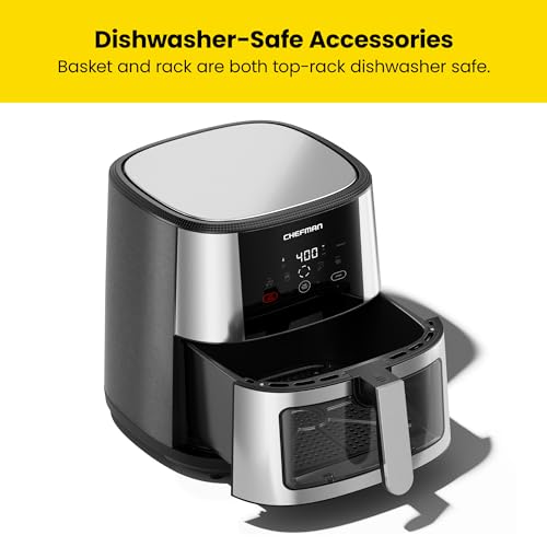 XL 8-Qt Touch Digital Air Fryer, Nonstick Dishwasher-Safe, Stainless Steel I664659