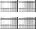 ALEKO Security Fence Kit | 4-Panel Steel Fencing Kit | Modern Garden Anti-Rust Panels | Residential Commercial Use | 8x5 Each | 4FENCEPRA | PRAGUE
