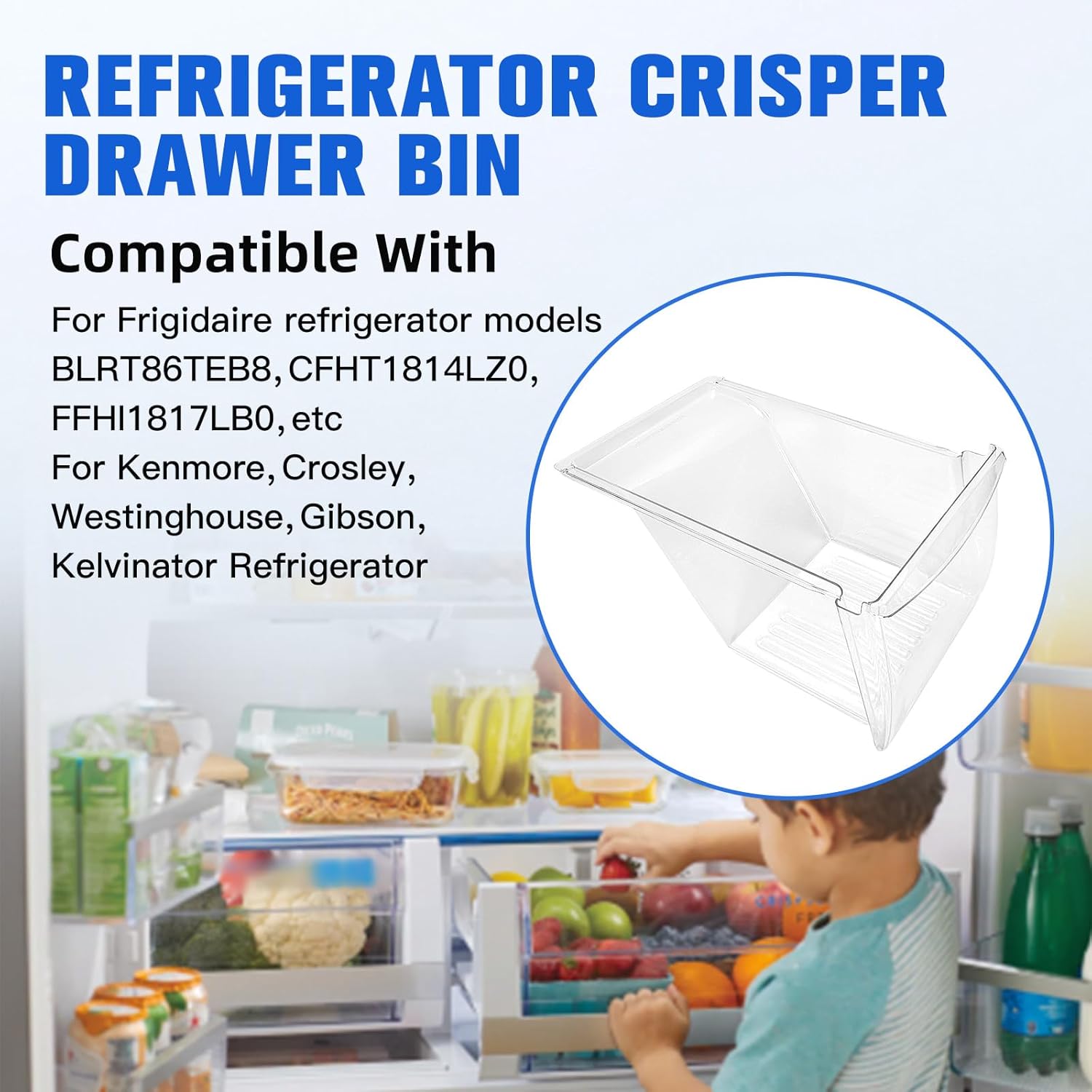 Fridge Crisper Drawer & Bin Replacement for Refrigerator N134604