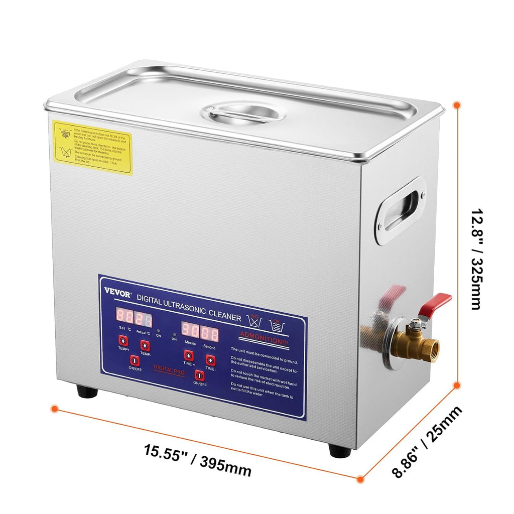 Ultrasonic Vinyl Record Cleaner, 6L, 180W with Drying Rack I690454