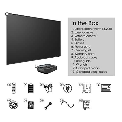 4K UHD Triple-Laser UST Projector with 100" ALR Screen C846