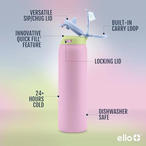 Stainless Steel Water Bottle with Leak Proof Lid, 22oz J59428