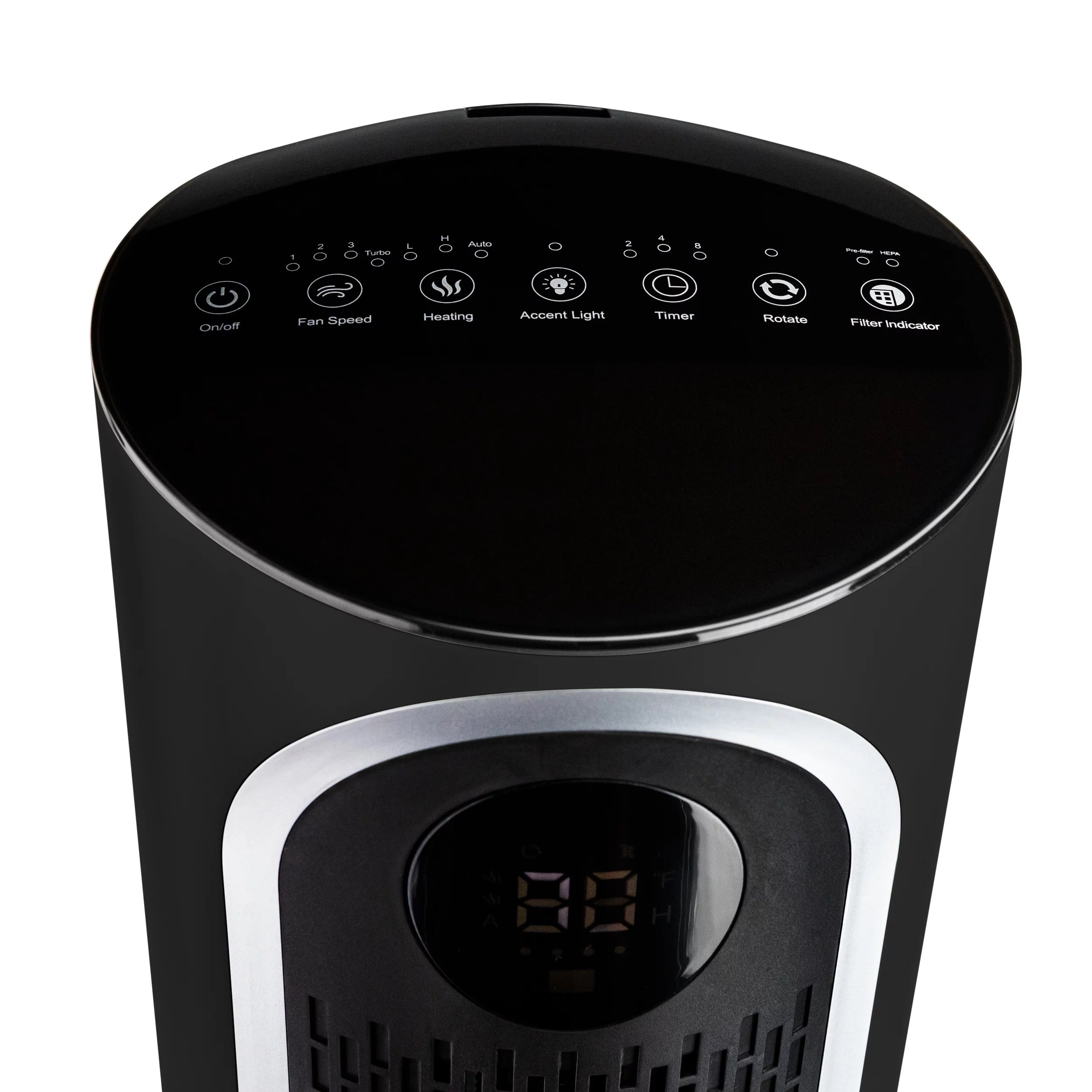 3-in-1 Air Purifier Heater Fan, Black Y39657