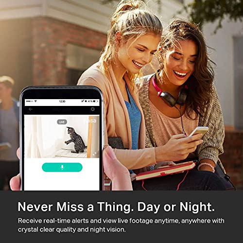 Indoor Pan/Tilt Smart Security Camera, 1080p HD with Night Vision and Motion Detection C1819