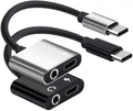 Headphone Adapter Dongle USB C to 3.5mm, 2 in 1 Type C to Audio and Fast Charging Converter New Version Compatible for Pixel 3 3XL 2 2XL, iPad pro 2018, HTC, Essential Phone and More USB C Devices