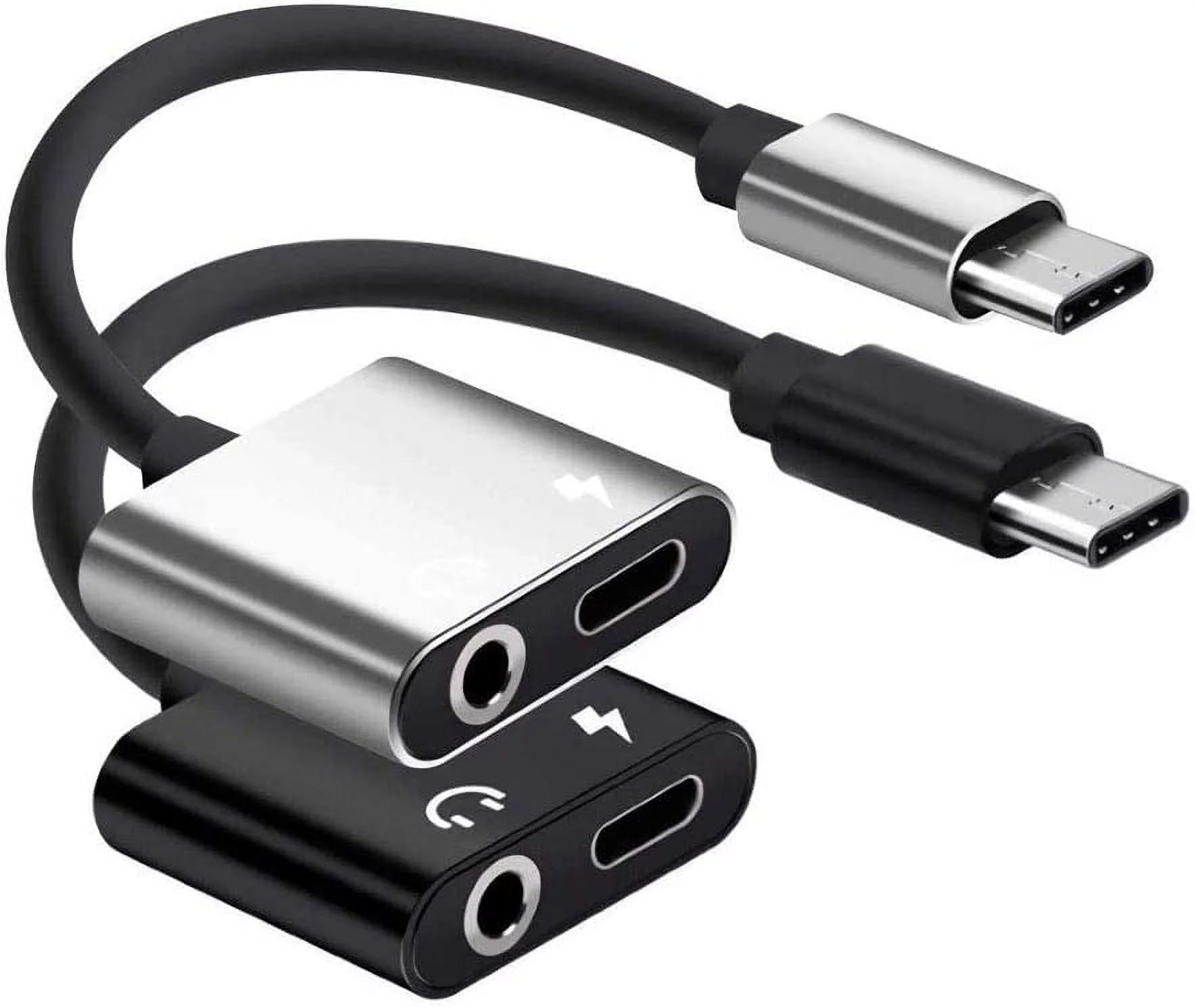 Headphone Adapter Dongle USB C to 3.5mm, 2 in 1 Type C to Audio and Fast Charging Converter New Version Compatible for Pixel 3 3XL 2 2XL, iPad pro 2018, HTC, Essential Phone and More USB C Devices