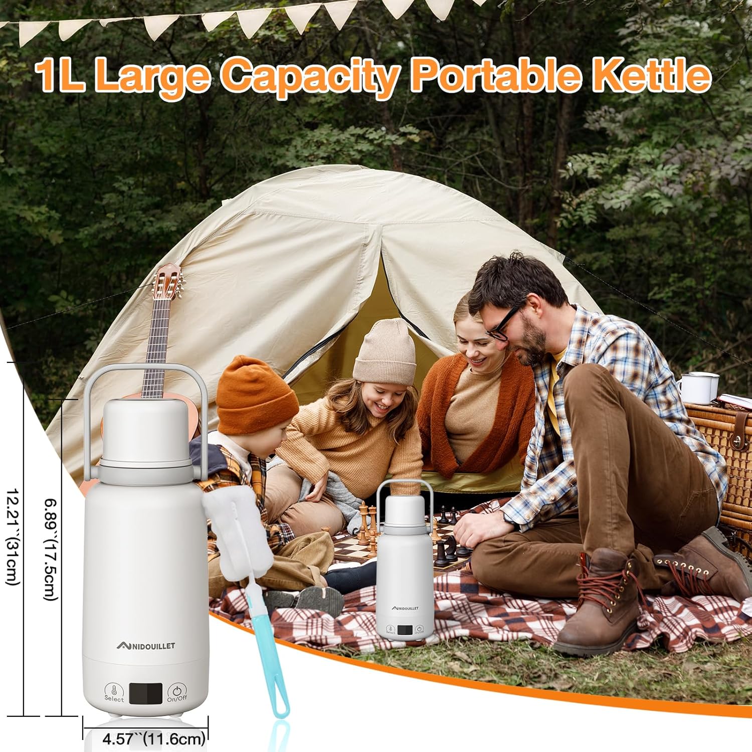 Portable Electric Kettle 1L for Travel I628379