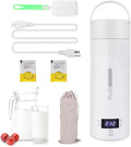 Portable Electric Kettle - Small 500ML Stainless Steel Travel Electric Tea Kettle with Auto Shut-Off, 4 Temperature Settings for Boiling Water, Hot Water Kettle Electric for Home Office Travel