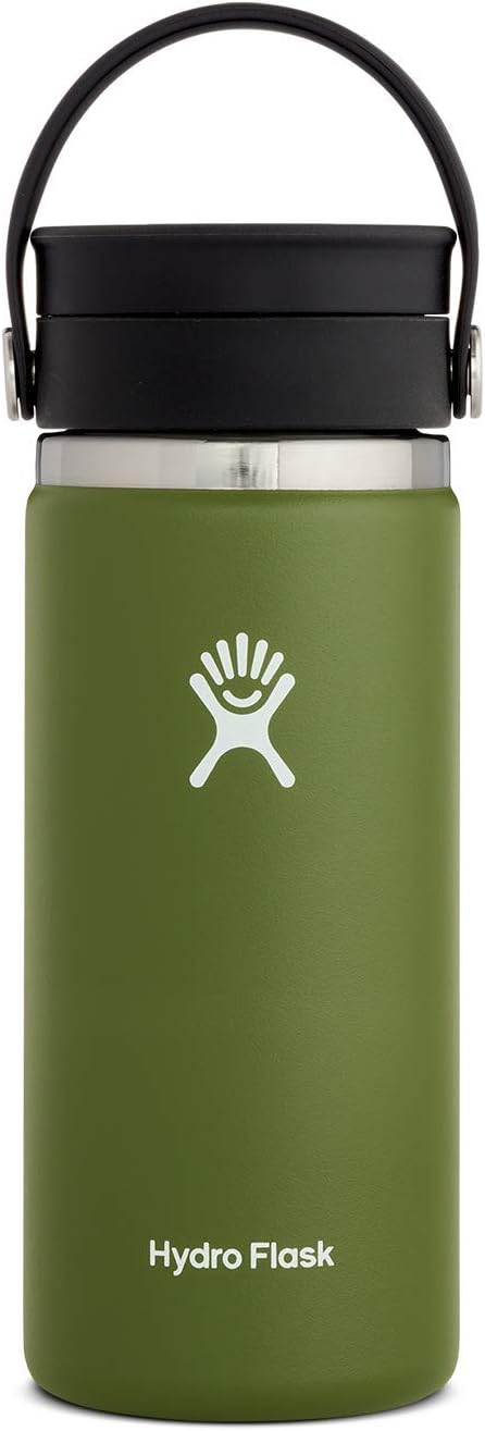 Hydro Flask 16 oz Wide Mouth Bottle with Flex Sip Lid Olive