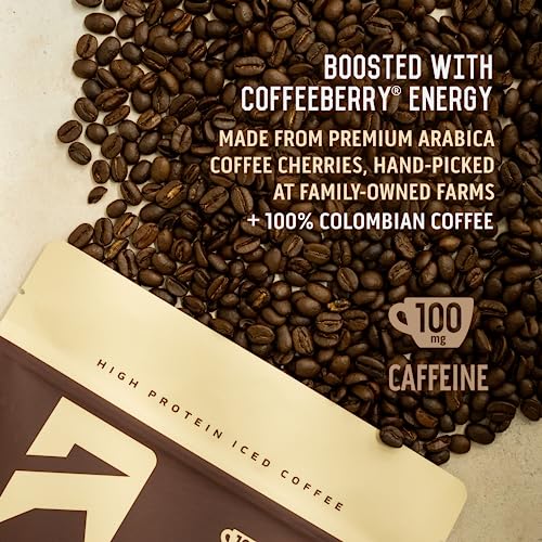 Iced Coffee Protein Powder, 20g Protein & 100mg Caffeine, Zero Artificial Flavors, 15 Servings B934503