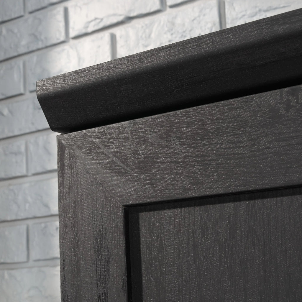 Single Door Pantry in Raven Oak Finish D220072