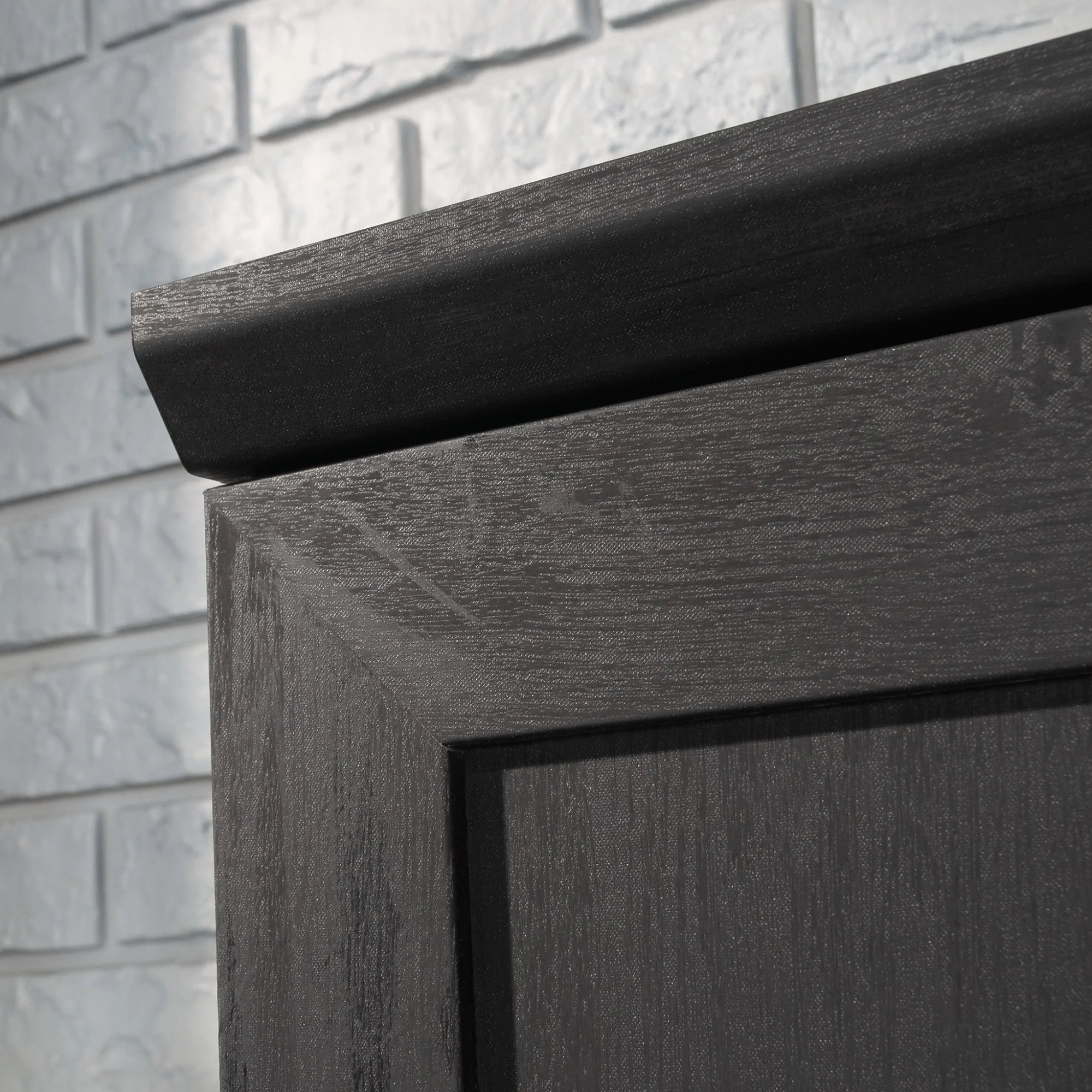 Single Door Pantry in Raven Oak Finish D220072